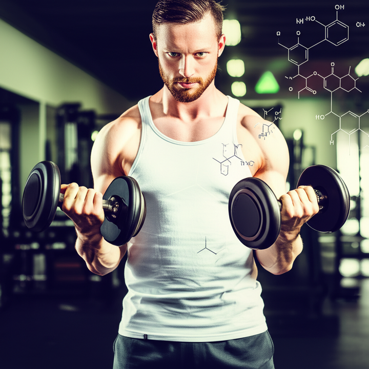 Athlete performing weight training in a gym, symbolizing the intersection of fitness and the ketogenic diet.